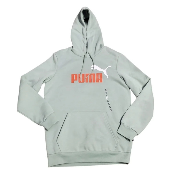 NWT Puma Men's Essentials Big Logo Cotton Hoodie Sweatshirt S - Picture 2 of 8